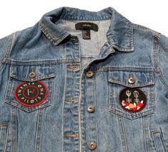 21 Pilots Custom Forever 21 Jean Jacket Band Patches Small PANIC AT THE ... - €22,02 EUR