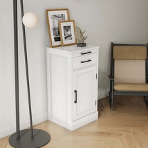 White Modular Wine Bar &amp; Buffet Cabinet with Hutch for Dining Room - $153.99