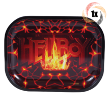 1x Tray Hell Boy Small Metal Exclusive Smoking Rolling Tray | Lava Logo Design - $15.29