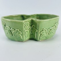 Green Ivy Vine Leaves Pottery Planter Marked Usa 525 Vtg Mcm Mid Century Ceramic - £15.34 GBP