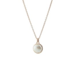 Delicate Rose Coin Pearl Necklace - £59.22 GBP+