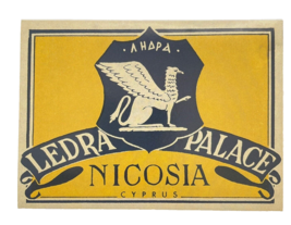 Luggage Label Exotic Travel Ledra Palace Nicosia Cyprus - $9.74