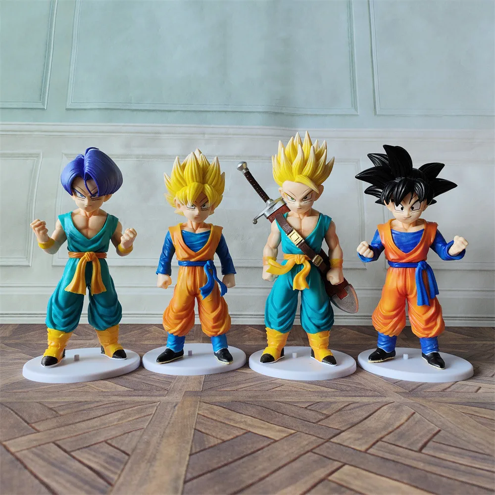 4 Pcs/Set 18-20cm Middle Size Dragon Ball Figure Super Saiyan Son Goku Torankusu - £26.30 GBP