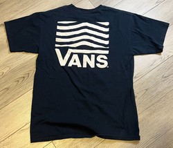 VANS Classic Wavy Logo Graphic T-shirt Front/Back Logo Size M - $11.97