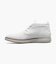 Stacy Adams Eastmont Plain Toe Elastic Lace Chukka Boot White 25748-100 image 4