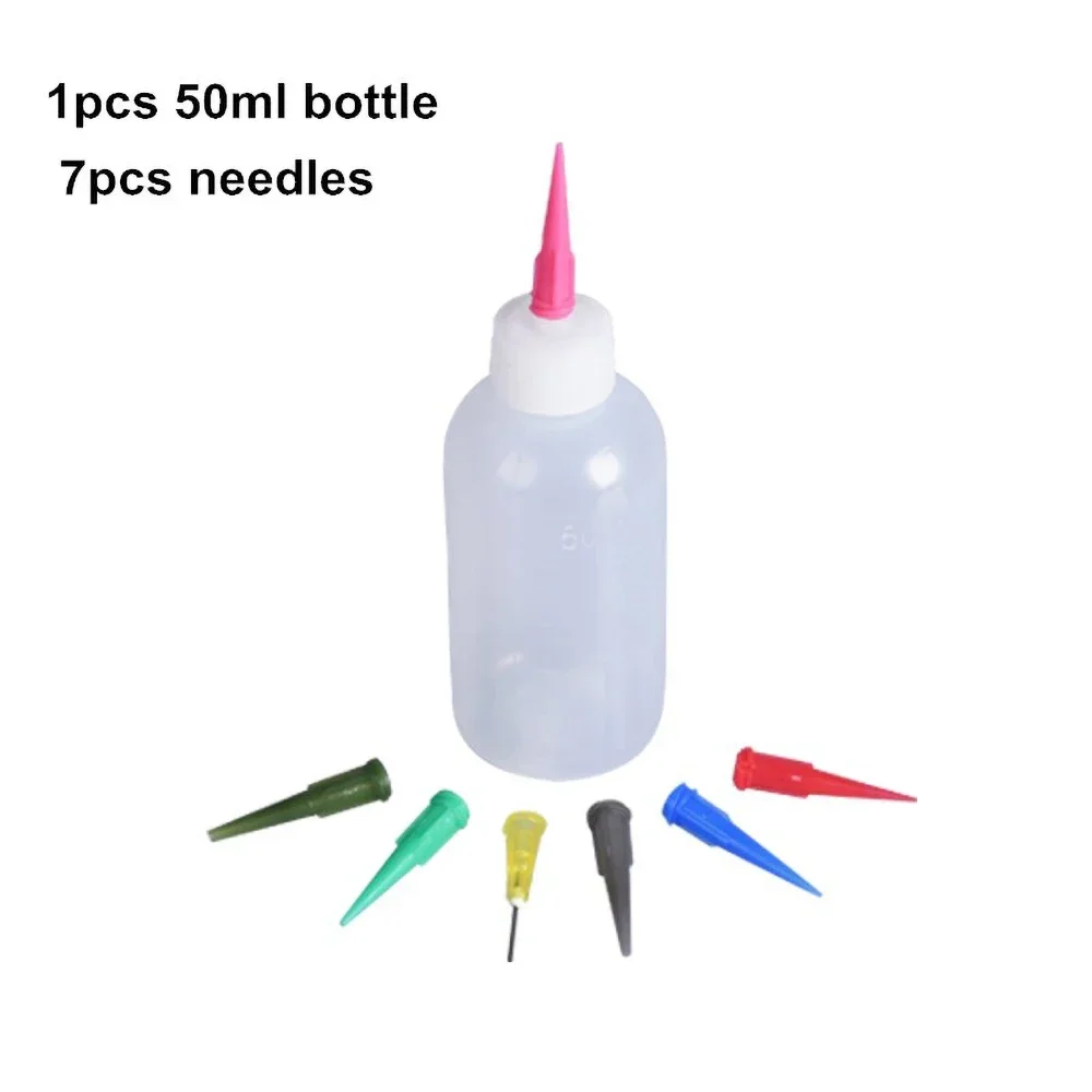 50cc Pottery Mud Painting Bottle Squeeze Mud Bottle Multi needle DIY 1 b... - $3.34