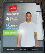 Hanes X-temp ~ Mens 4-Pack T-Shirts Crew Neck White Sport Mesh Breathabl... - $37.17 CAD