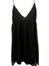 JEREN BOND 100% Silk Dress Black Dollcore Fit &amp; Flare Lined Dress Size Med - $19.79