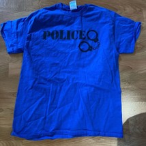 police t shirt I Wear Blue For You Mens size medium Blue - £7.91 GBP