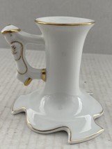 Herend Hungary Rare Handled Candlestick White Glaze Asian Man Handle - $159.00