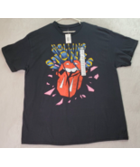 The Rollin Stones T Shirt Unisex XL Black 100% Cotton Graphic Print Shor... - $16.28