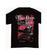 Cotton T-Shirt With Three Days Grace Print - Breathable, Lightweight Cas... - $9.99