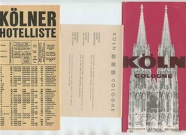 Koln Cologne Brochures &amp; Card Germany 1962 - £14.70 GBP