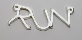 RUN Logo 925 Sterling Silver Pendant Necklace Chain Jewelry Fashion Men Women - £46.69 GBP