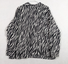 Terra Sky Womens Top Animal Print Long Sleeve Size 2X Recycled Polyester Blend - $13.21