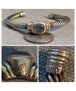David Yurman Noblesse Purple Topaz Rope Cable Cuff Bracelet 14k 585 925 - $6,771.98 MXN