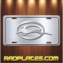 Impala SS Inspired Art Emblem Aluminum License Plate Tag Brushed Steel Look New - £15.40 GBP