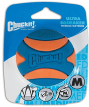Chuckit Ultra Squeaker Ball Dog Toy Medium - 1 count Chuckit Ultra Squeaker Ball - £12.24 GBP