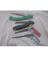 4 Vintage Small Hand Keyhole Saws, Metal Saw and Pruner Saw. - $29.70