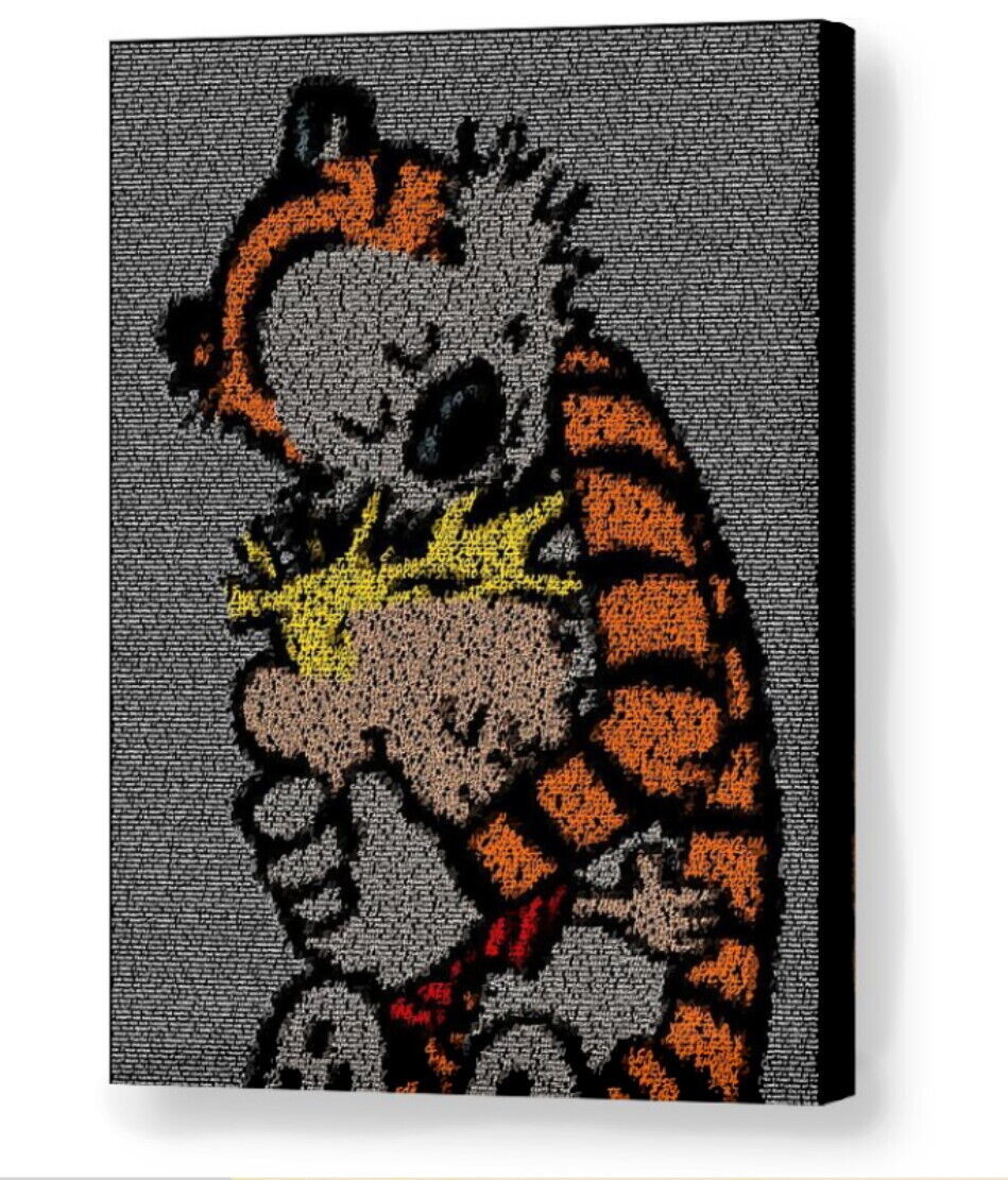 Calvin And Hobbes Quotes Mosaic AMAZING Framed 8.5X11 Limited Edition Ar... - $19.19