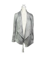Jones New York Drape Front Jacket Open Blazer Pockets Gray 1X - $39.99