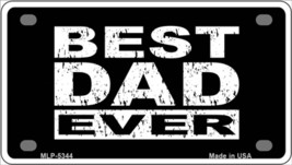 Best Dad Ever Black Novelty Mini Metal License Plate Tag - £11.98 GBP