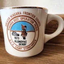1973 Boy Scouts Mug BSA Klondyke Derby Camp Stonehaven Niagara Operation... - $6.17