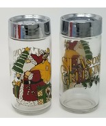 Salt Pepper Shakers Seasons Greetings Christmas Santa Presents Vintage 1... - £12.07 GBP