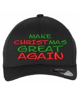 Make Christmas Great Again Hat Embroidered Flex Fit 6277 Trump 2024 Hat - £21.30 GBP