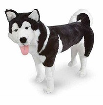 Lifelike Plush Siberian Husky Dog Soft &amp; Cuddly With Life-Like Details - £237.40 GBP