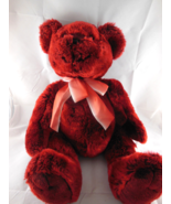 Chosun 20&quot; Teddy Bear Dark red cranberry wine burgundy  Vintage Plush st... - $24.62 CAD
