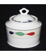 2-Pc Mikasa HEADLINE Geo Atomic Swirls Sugar Bowl &amp; Lid Ultima Super Str... - $27.42 CAD