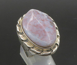 DTR JAY KING 925 Silver - Vintage Agate Twist Shiny Cocktail Ring Sz 7 - RG23596 - £105.29 GBP
