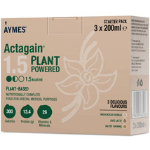 Aymes Actagain 1.5 Plant Powered Nutritional Drink Starter Pack 3 x 200ml - $13.55