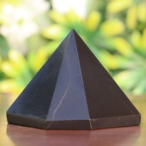 Natural Black tourmaline 8 Faceted Pyramid Healing India - £98.02 GBP