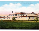 Service Club Republican Flats Fort Riley Kansas UNP Linen Postcard T7 - $3.15