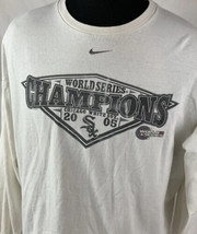 Vintage Nike T Shirt Chicago White Sox 2005 MLB World Series Center Swoosh XL - £19.97 GBP