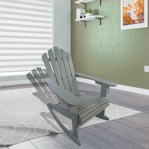 Reclining Wooden Outdoor Rocking Adirondack Chair - Walnut - $159.25