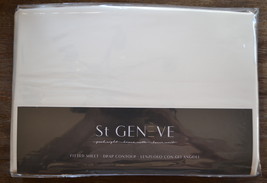 St. Geneve Regency King Fitted Sheet -  Cream Sateen Giza Cotton - £562.74 GBP