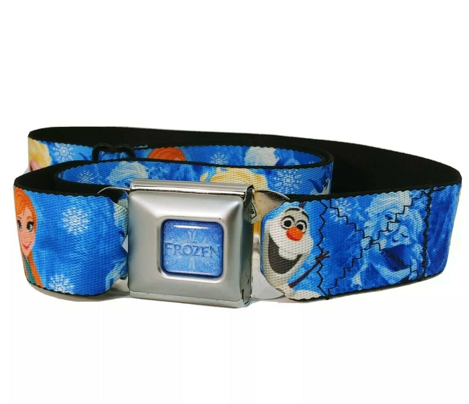 Buckle-Down Disney Frozen Elsa, Olaf - Nylon Blue Belt Made in USA (24"-38") - $14.48