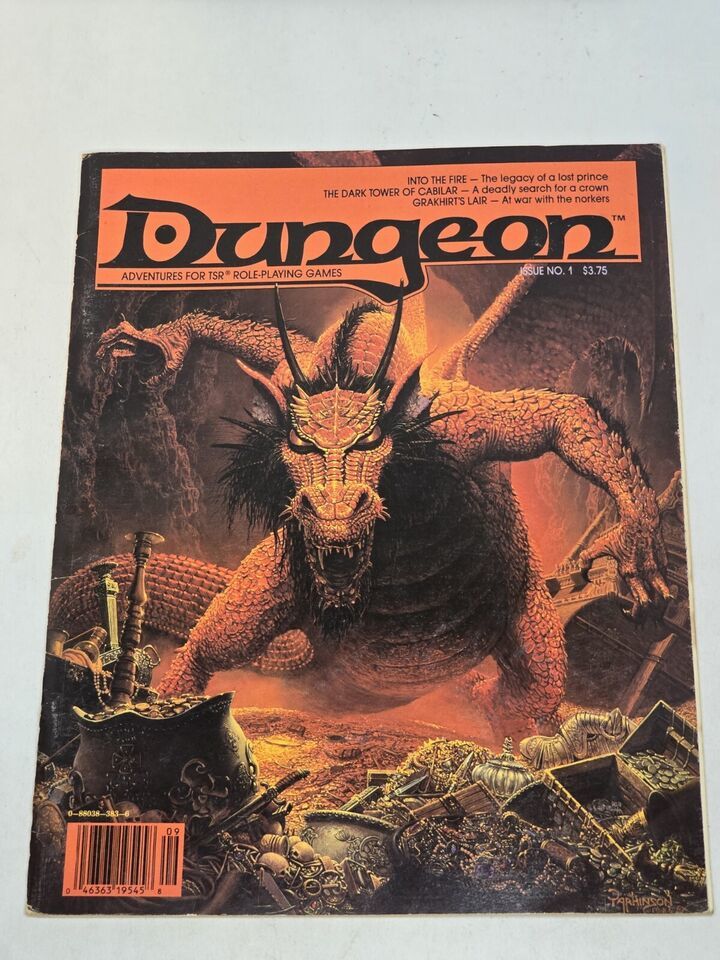 D&D Dungeons and Dragons Dungeon Magazine Issue #1 Good + Condition TSR RPG KC3 - £196.77 GBP