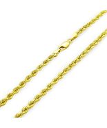 Galaxy Gold GG 14K Solid Yellow Gold Rope Chain Necklace for Women, 3mm,... - $1,303.82+