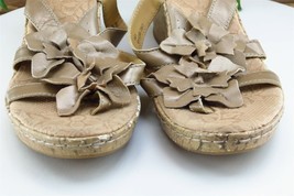 Born concept Sz 9 M Brown Slide Leather Women Sandals - £15.78 GBP