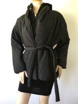 NEW BLANKNYC Nylon Wrap Jacket w/ Knit Hood, Black (Size M) - $89.95