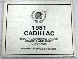 1981 Cadillac Eldorado And Seville (Dfi) Chassis Wiring Circuit Diagrams Oem - £19.02 GBP