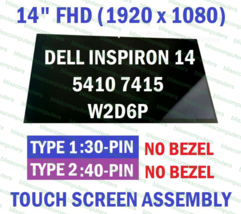 14.0&quot; Dell Inspiron 14 5410 7415 2-in-1 FHD LCD Touch Screen Assembly Frame - $130.90