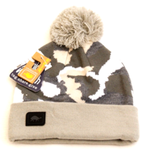 Turtle Fur Ash Gray Camouflage Knit Cuff Pom Beanie Kids Ages 3-6 NWT - £31.64 GBP