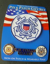 Uscg Us Coast Guard 3 Pin And 1 Patch Special Gift Set Lapel Pin Badge - £11.62 GBP