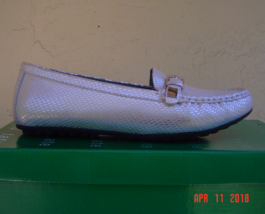 NEW DAVID TATE SILVER LEATHER MOCCASIN SIZE 7.5 W SIZE 8 W  WIDE $105 - £43.76 GBP+