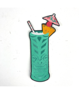 Tiki Mug Tropical Cocktail Large 12&quot; Tall Embroidered Patch Sew Iron Wax... - £18.88 GBP